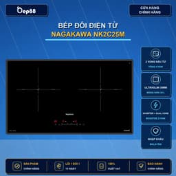 Bếp đôi điện từ Nagakawa UltraSlim NK2C25M | Nhập khẩu từ Malaysia | Hệ điều hành kép | BH tại nhà 5 năm 1