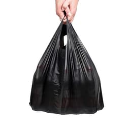 1Kg Túi nilong đen đẹp, dẻo, dai, hai quai không hôi dùng gói hàng, đựng rác size 10kg và 15kg. Màng PE đen 7