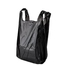 1Kg Túi nilong đen đẹp, dẻo, dai, hai quai không hôi dùng gói hàng, đựng rác size 10kg và 15kg. Màng PE đen 8
