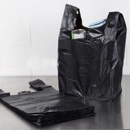 1Kg Túi nilong đen đẹp, dẻo, dai, hai quai không hôi dùng gói hàng, đựng rác size 10kg và 15kg. Màng PE đen 1