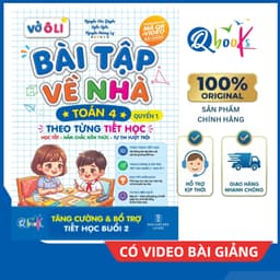 Sách - Vở Ô Li Bài Tập Về Nhà Toán Lớp 4 - Quyển 1 (Theo Từng Tiết Học) - Có Mã QR Video Bài Giảng của Qbooks 1
