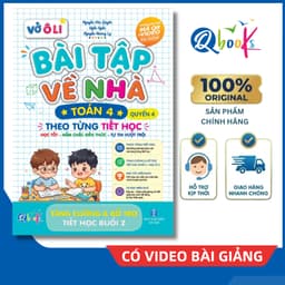 Sách - Vở Ô Li Bài Tập Về Nhà Toán Lớp 4 - Quyển 4 (Theo Từng Tiết Học) - Có Mã QR Video Bài Giảng của Qbooks 1