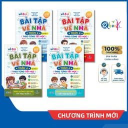 Sách - Combo Vở Ô Li Bài Tập Về Nhà Toán Lớp 4 - Có Mã QR Video Bài Giảng Từng Tiết Học (Qbooks) 1