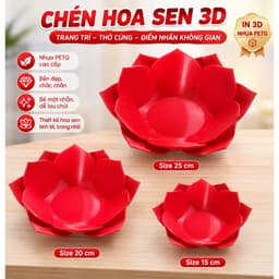 Đĩa Hoa Sen Đựng Trái Cây, Bánh Kẹo - Khay Trang Trí Bàn Thờ, Phòng Khách in 3D 2