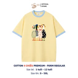 [9kg-100kg]  Áo thun gia đình, áo nhóm Unisex in 4 CHÚ VỊT ISEE VN form rộng vừa cotton 4 chiều Premium thoáng mát 2