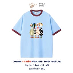 [9kg-100kg]  Áo thun gia đình, áo nhóm Unisex in 4 CHÚ VỊT ISEE VN form rộng vừa cotton 4 chiều Premium thoáng mát 7