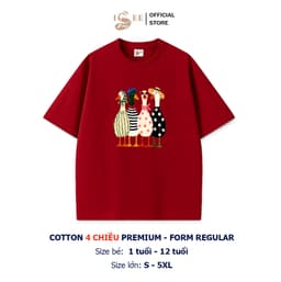 [9kg-100kg]  Áo thun gia đình, áo nhóm Unisex in 4 CHÚ VỊT ISEE VN form rộng vừa cotton 4 chiều Premium thoáng mát 3
