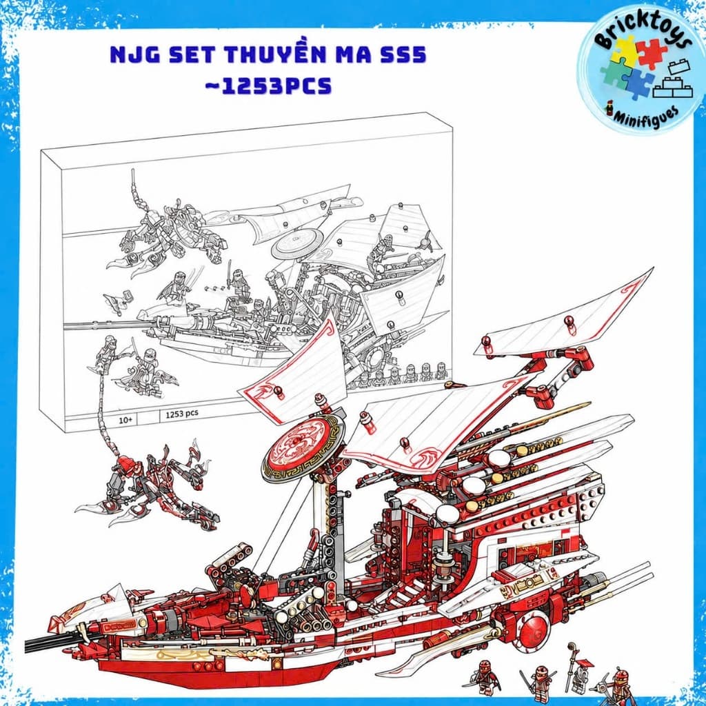 [ Có Sẵn ] Đồ chơi mô hình lắp ráp  NJGO season 5 - Chuyến bay cuối cùng thuyền Ma