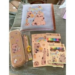 HOT Set TÚI Bút Dụng Cụ Học Tập , Văn Phòng Phẩm Họa Tiết Hoạt Hình Đáng Yêu Cho Bé 2
