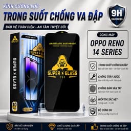 Kính cường lực Oppo Reno 14, 14F trong suốt viền đen Miếng dán bảo vệ màn hình điện thoại 1