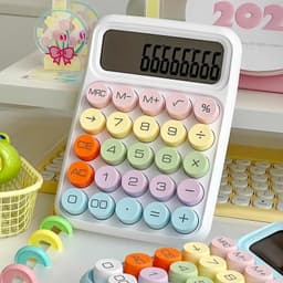 Máy tính cầm tay phím cơ 12 chữ số màu pastel dễ thương máy tính để bàn học sinh văn phòng 1