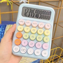 Máy tính cầm tay phím cơ 12 chữ số màu pastel dễ thương máy tính để bàn học sinh văn phòng 4