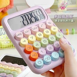 Máy tính cầm tay phím cơ 12 chữ số màu pastel dễ thương máy tính để bàn học sinh văn phòng 6