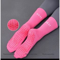 Tất Pilates Yoga Chống Trơn Trượt Đế Silicon Cotton Co Giãn Êm Chân Thoáng Khí Tập Gym Barre Freesize 6
