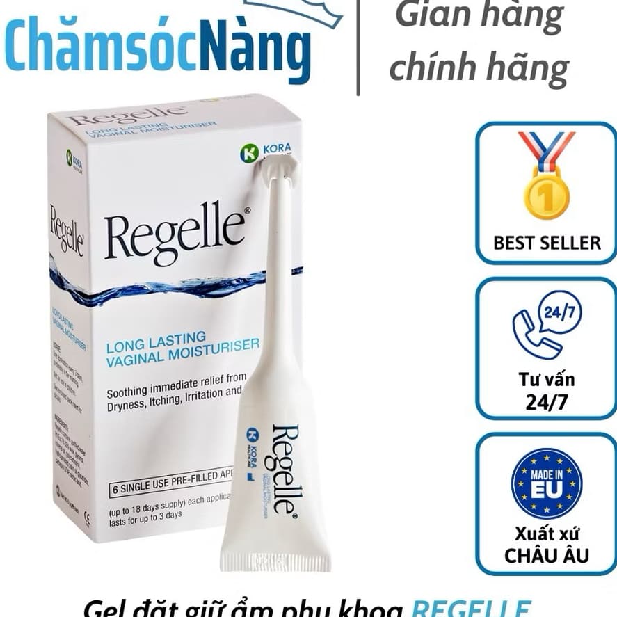 [ HỘP 6 TUÝT ] Gel vùng kín REGELLE Ngưn ngừa vi khuẩn, cung cấp độ ẩm phụ khoa