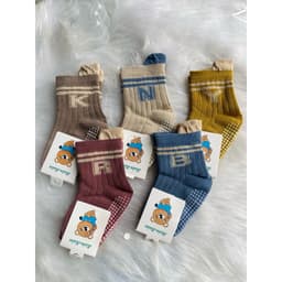 (0-3 Tuổi) Set 5 Đôi/10 Đôi Tất Pilates Cho Bé Chống Trơn Trượt Đế Silicon Cotton Mềm Mại Co Giãn Êm Chân 3