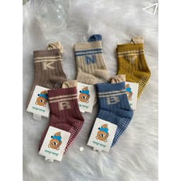 (0-3 Tuổi) Set 5 Đôi/10 Đôi Tất Pilates Cho Bé Chống Trơn Trượt Đế Silicon Cotton Mềm Mại Co Giãn Êm Chân 4