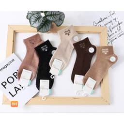 Tất Nữ Cổ Ngắn set 5 Đôi Min2 chất Cotton Mềm Mại Siêu Xinh 2