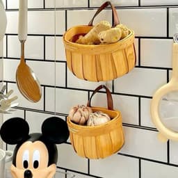 Set 2 Chiếc Giỏ Treo Đựng Đồ Nhà Bếp Decor Có Móc Treo. Giỏ Đựng Đồ Đa Năng 4