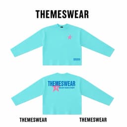 [DEAL Mở Bán] Áo Thun Tay Dài Themeswear Star Hồng Thun Contton From Rộng 1