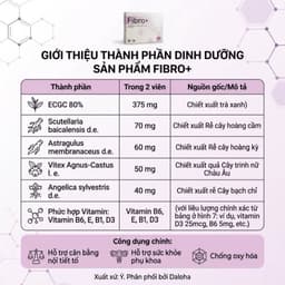 Fibro+ Hỗ Trợ U Xơ TC, Điều Hòa Kinh Nguyệt, Cân Bằng Nội Tiết - Hộp 30 viên 4