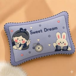 Gối Cotton Hoạt Tính Cho Bé Êm Mềm, Thoáng Mát, Thấm Hút Mồ Hôi, Kích Thước 30x50Cm Đã Kèm Ruột Bông Có Rãnh Sẵn 3
