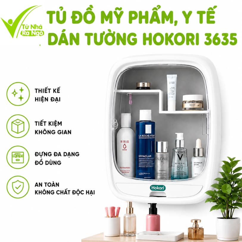 Hộp Đựng Đồ Y Tế Gia Đình Hokori Chống Ẩm GD85 - Hộp Treo Giấy Vệ Sinh Hokori Chống Thấm Nước