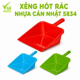 Xẻng Hốt Rác Nhựa Cán Nhật 5834 Nhựa PP GD35 - Xẻng Hót Rác Nhựa Cầm Tay 5834 Kích Thước 35x25x15cm 1