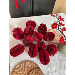Set 20/50 Đèn Lồng Giấy Tổ ong 10cm Treo Cây Trang Trí Tết 2026, Lễ -Phụ Kiện Decor Trang Trí Năm Mới, Đám Cưới 3