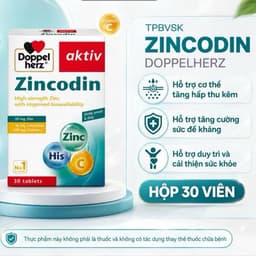 KẼM NHẬP KHẨU ĐỨC Zincodin (Doppelherz) - Bổ Sung Kẽm Và Vitamin C Hỗ Trợ Tăng Cường Sức Đề Kháng 1
