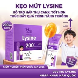 Kẹo mút bổ sung Lysine Hữu Cơ - Happy Vitamin - Hỗ trợ giúp hấp thu Canxi tốt hơn - Hộp 25 Que 1