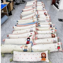 Gối ôm hoạt hình Vải Cotton Thêu Hình Thú Kích Thước 35x100cm Tháo Được Vỏ - Thiên Hương Bedding 8