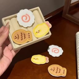Miếng Dán Cố Định Tóc Mái Họa Tiết Đồ Ăn Dễ Thương, Miếng Dán Tóc Rửa Mặt Makeup Khóa Dán Velcro Mềm Mại_LavyeCo. 2