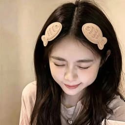 Miếng Dán Cố Định Tóc Mái Họa Tiết Đồ Ăn Dễ Thương, Miếng Dán Tóc Rửa Mặt Makeup Khóa Dán Velcro Mềm Mại_LavyeCo. 5