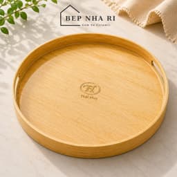 [ BepNhaRi ]  KHAY NHỰA VÂN GỖ size 45cm  – NÉT CHẤM PHÁ THANH LỊCH CHO BỘ MẶT TRỜI 2