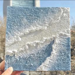 Cát Trắng Tinh Khiết Trầm Tích Thạch Anh Trộn Màu Acrylic Vẽ Tranh Đắp Nổi 3D Chuẩn Tông Hạt Mịn 8