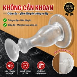 Chặn Cửa Chống Va Đập, Giảm Tiếng Ồn, Bảo Vệ Tường Cửa, Không Cần Khoan 1