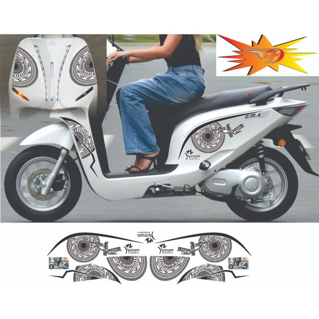 Tem dán xe DAT BIKE - ERA E1 - ERA E2 - Tem Trống Đồng đẹp , dễ dán có nhiều màu lựa chọn