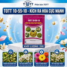 Kích Thích Ra Hoa cực mạnh, siêu lân 10-55-10 gói 25G TOTT's fertilizer 1
