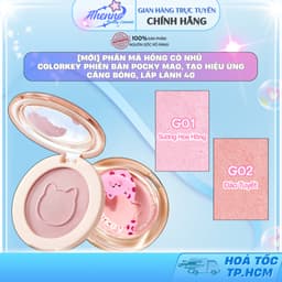 [Mới] Phấn Má Hồng Có Nhũ Colorkey Phiên Bản Pocky Mao, Tạo Hiệu Ứng Căng Bóng, Lấp Lánh 4g 1