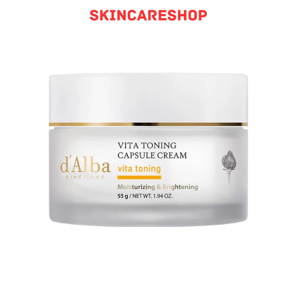 Kem Dưỡng Trắng Da d'Alba Vita Toning Capsule Cream 55g SKINCARESHOP
