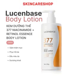 Dưỡng Thể Lucenbase 377 Niacinamide + Retinol Essence Body Lotion 250g 1