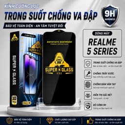 Kính cường lực Realme 5 / 5S / 5i / 5 Pro cao cấp thế hệ mới full màn miếng dán bảo vệ màn hình điện thoại 1