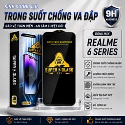 Kính cường lực Realme 6 / 6 pro cao cấp thế hệ mới full màn miếng dán bảo vệ màn hình điện thoại khi rơi va đập 1