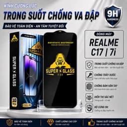 Kính cường lực Realme C17, 7i trong suốt cao cấp Miếng dán bảo vệ màn hình điện thoại 1