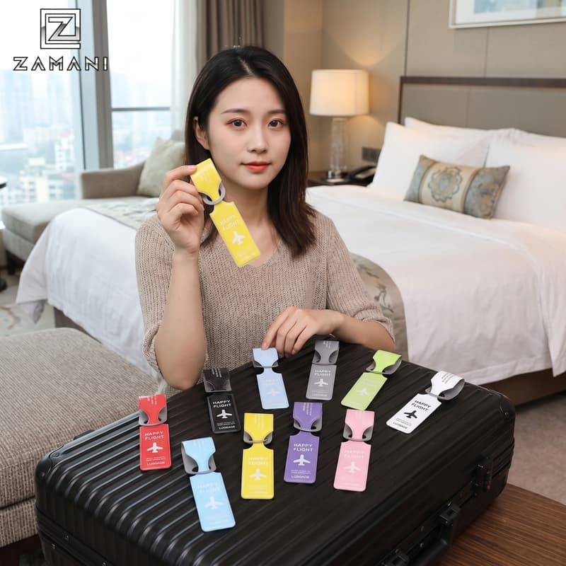 Thẻ Hành Lý Vali Hình Máy Bay ZAMANI BAG PK12, Nhãn Tên Treo nhựa PVC Chống Thất Lạc Bền Đẹp