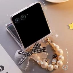 [CÓ SẴN] 2 Dây - Ốp ZFLIP 8 - Z FLIP 7 - Z FLIP6 - FLIP5 5G kèm dây nơ tiểu thư sang trọng và thanh bảo vệ bản lề 7