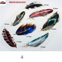 DECAL CHE VẾT XƯỚC HÌNH CÁNH CHIM, BỘ LÔNG VŨ - DECAL Ô TÔ-XE TẢI-XE KHÁCH 1