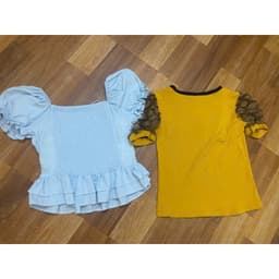 (cũ) Combo 2 cái áo cộc tay cũ second hand điệu đà nữ tính 2