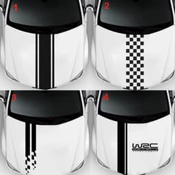 Miếng Dán Trang Trí Nắp Ca-pô Xe Hơi Sọc WRC Thời Trang 3